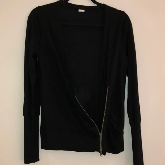 J.Crew Black Wool Zipper Cardigan Sweater - Picture 5 of 10